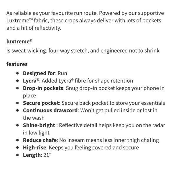 NWT lululemon swift speed HR CROP 21” leggings - Picture 7 of 7